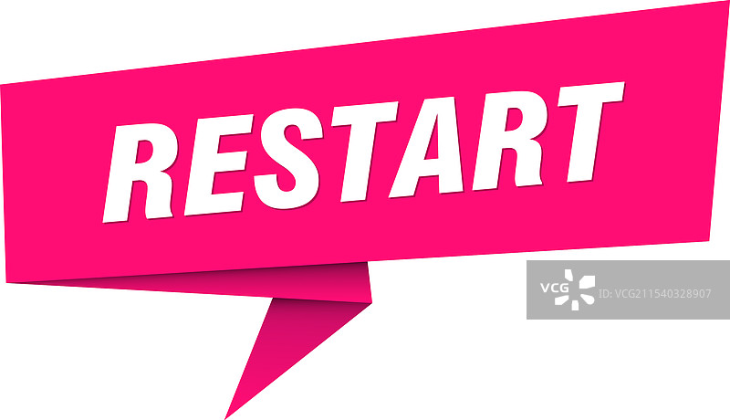 重启横幅 重启对话气泡标签图片素材