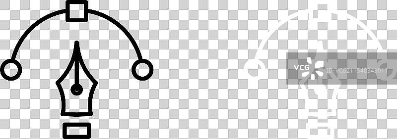 贝塞尔图标集 笔曲线 SVG 图形设计图片素材