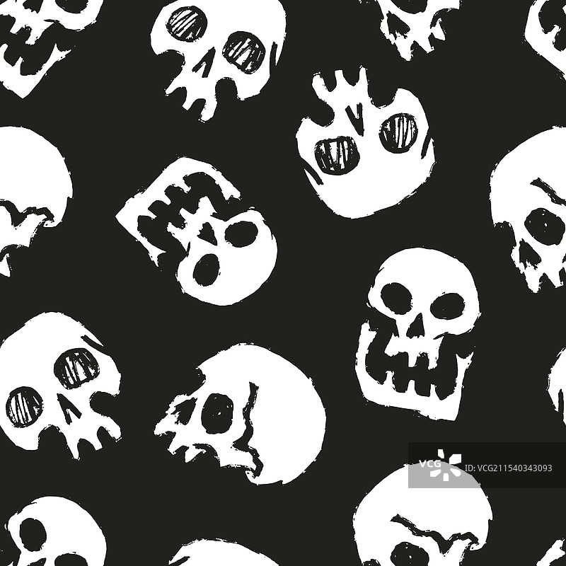 黑色背景上的骷髅图案设计图片素材