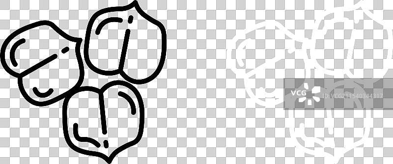 鹰嘴豆图标集，鹰嘴豆泥，烤豆类小吃图片素材