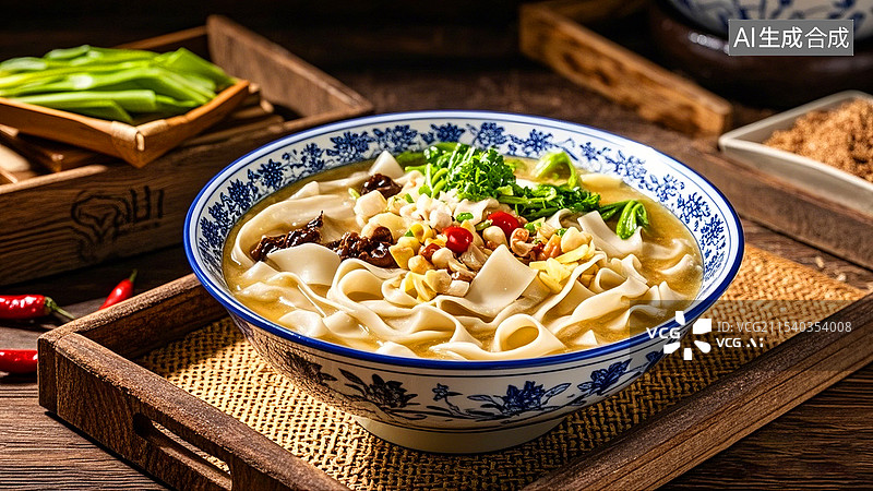 【AI数字艺术】中国美食面食面条河南烩面图片素材