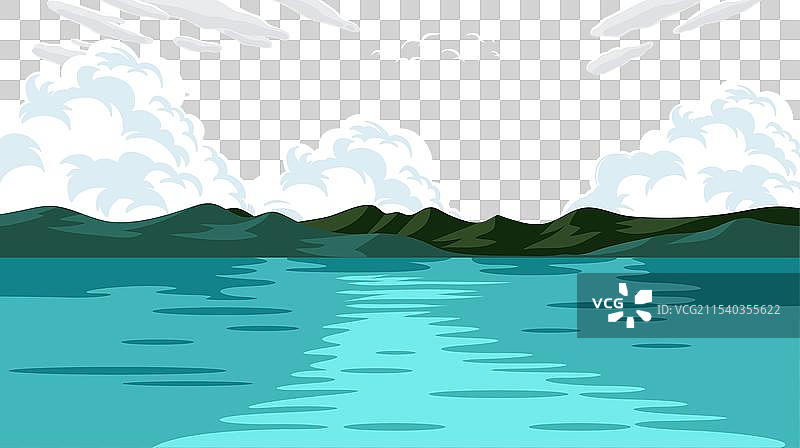 宁静的山湖景色图片素材