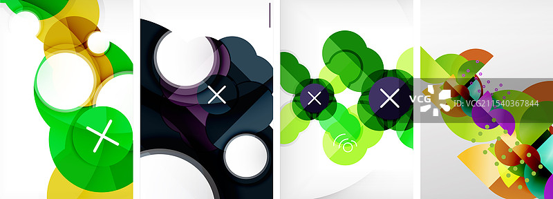 几何抽象海报的圆形组合图片素材