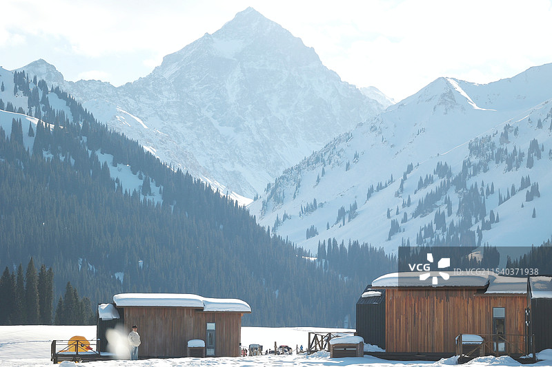 冬日浪漫新疆图片素材