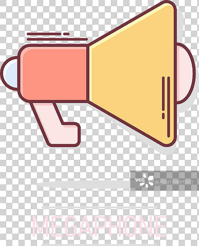 漫画风格的扩音器图标图片素材