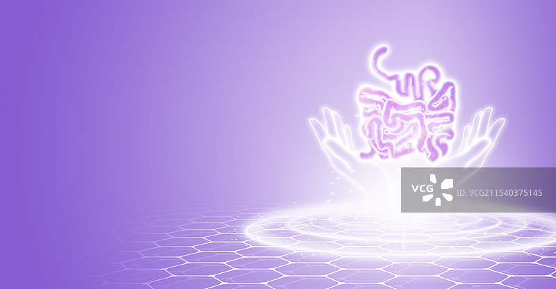 紫色星空透明扫描人体内脏器官五脏六腑插画模板背景图片素材