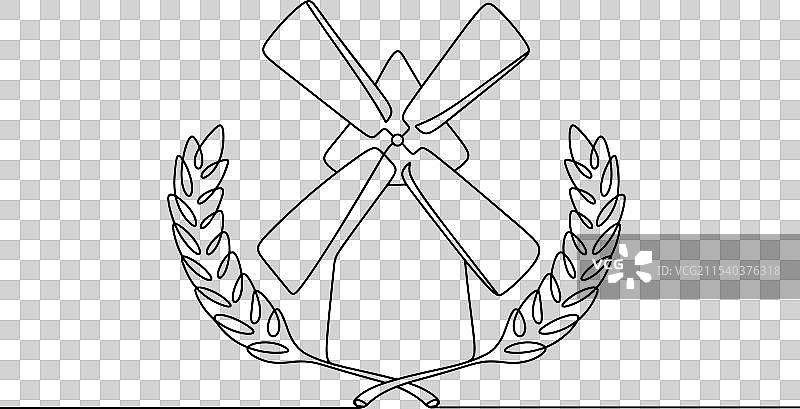 磨坊的穗状花序和面粉图片素材