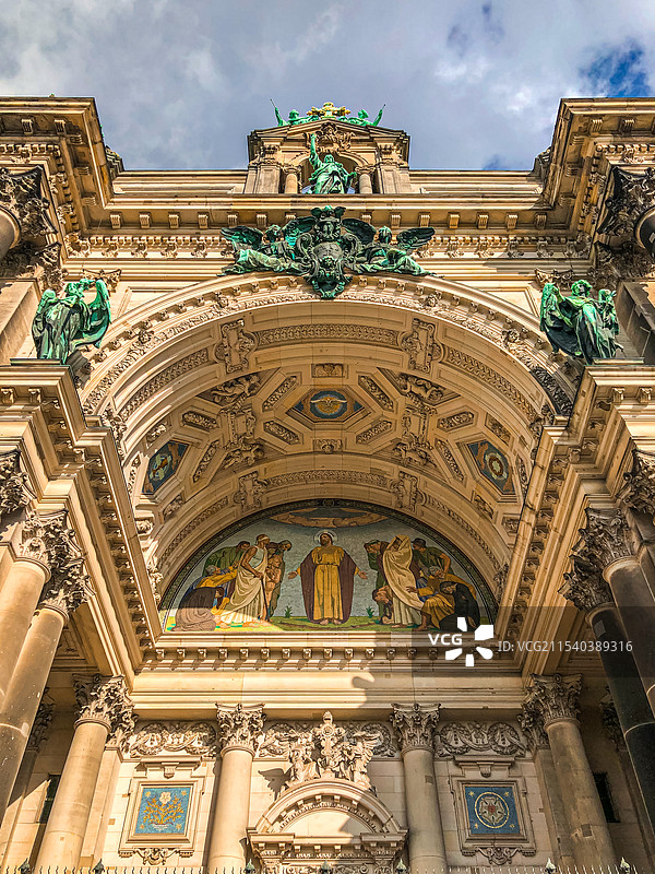 德国 柏林大教堂 外立面 华丽装饰图片素材