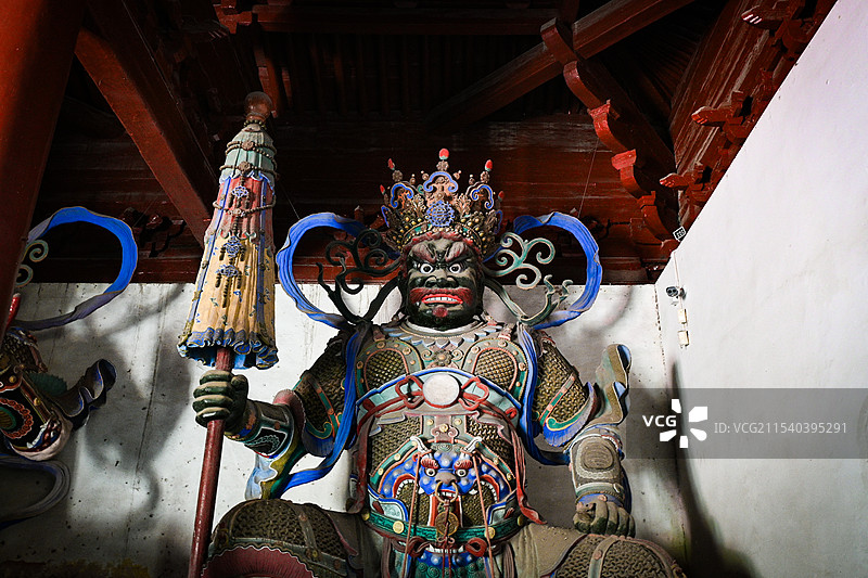 正定隆兴寺天王塑像图片素材