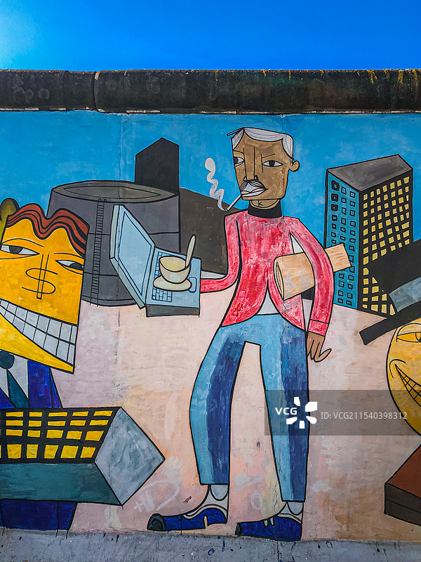 德国 柏林 柏林墙 涂鸦 艺术绘画图片素材