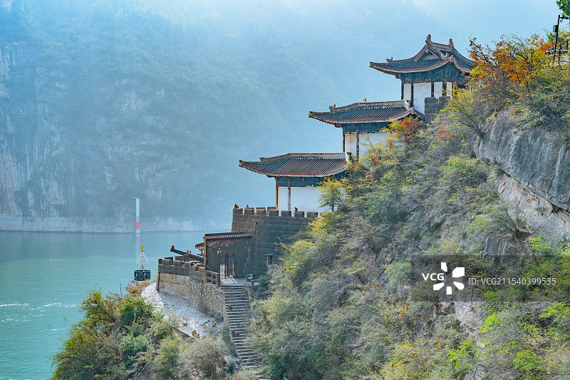重庆奉节长江三峡之巅 赤甲楼图片素材