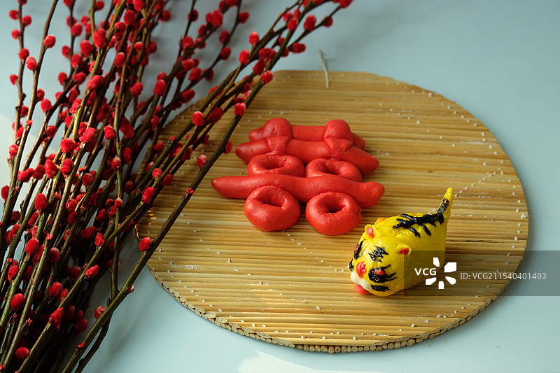 中国北方春节特色。蒸花馍图片素材