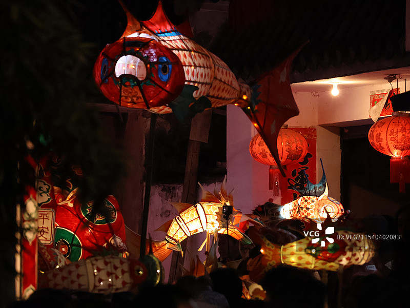 徽州跨年非遗鱼灯夜游图片素材