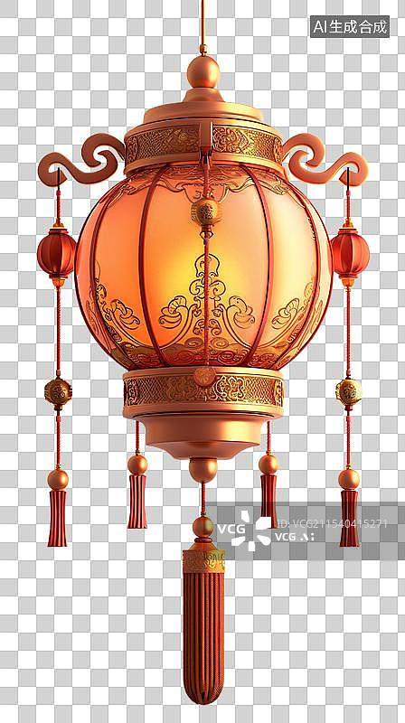 【AI数字艺术】中国传统节日装饰 红灯笼图片素材