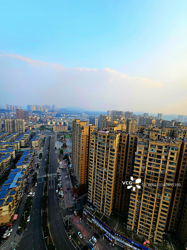 南充高坪区城市风光一角图片素材