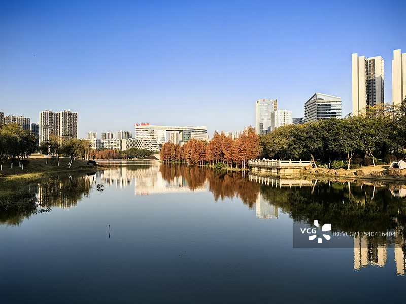 广州知识城凤凰湖图片素材