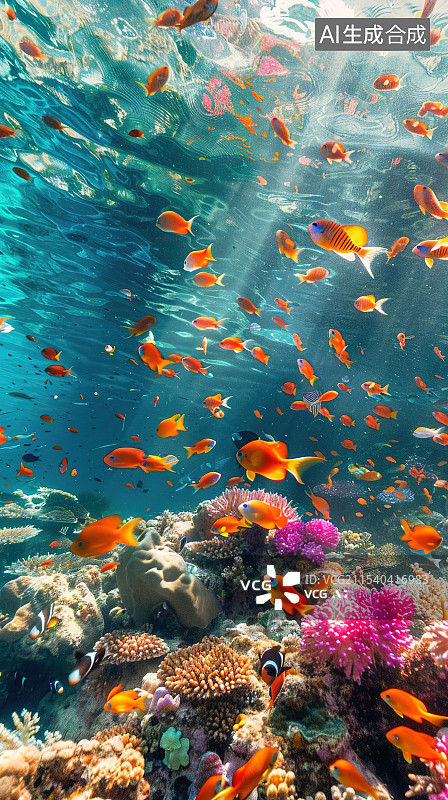 【AI数字艺术】梦幻珊瑚礁图片素材