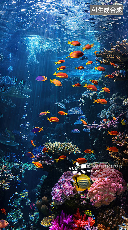 【AI数字艺术】梦幻珊瑚礁图片素材