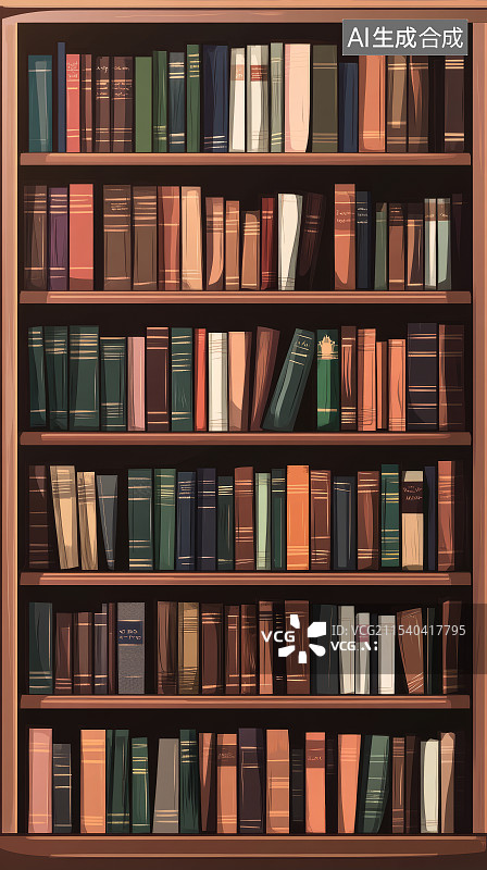 【AI数字艺术】书架图片素材