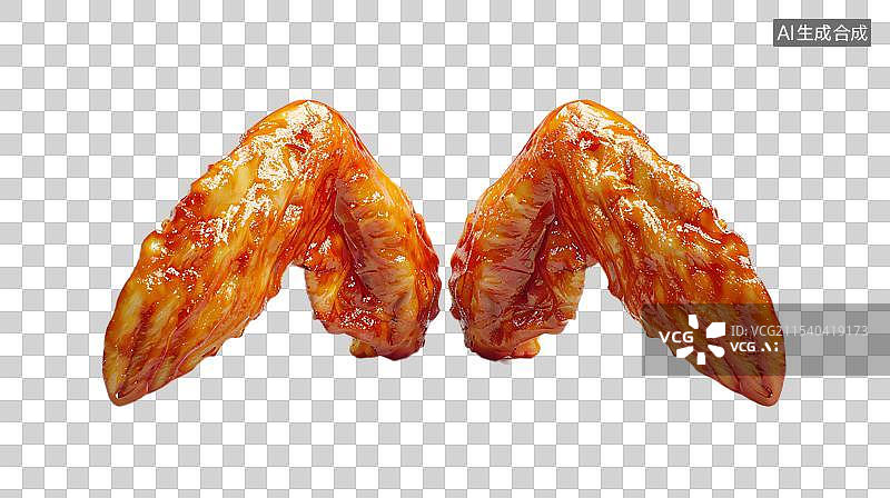 【AI数字艺术】一对腌制好的奥尔良鸡翅图片素材