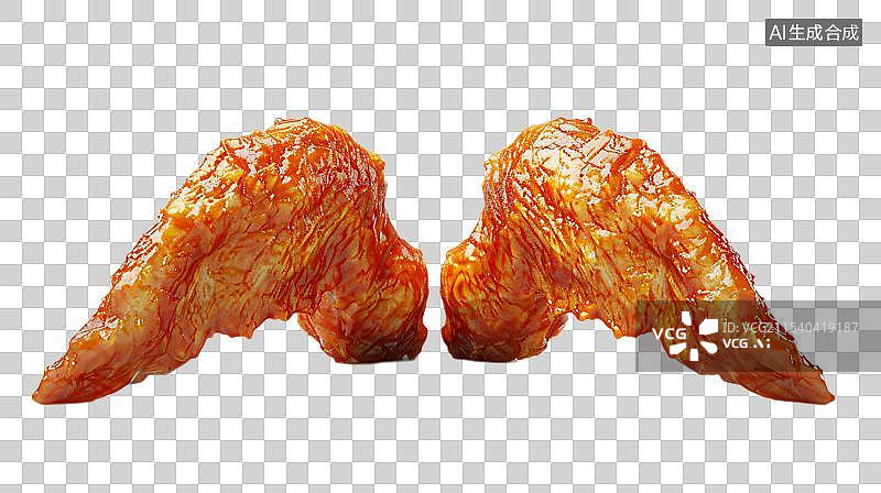 【AI数字艺术】一对腌制好的奥尔良鸡翅图片素材