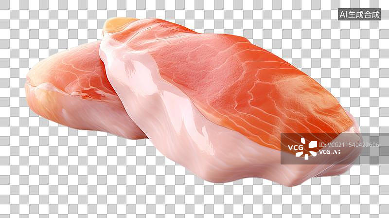 【AI数字艺术】新鲜现切的鸡胸肉 三文鱼图片素材