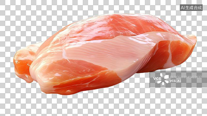 【AI数字艺术】新鲜现切的鸡胸肉 三文鱼图片素材