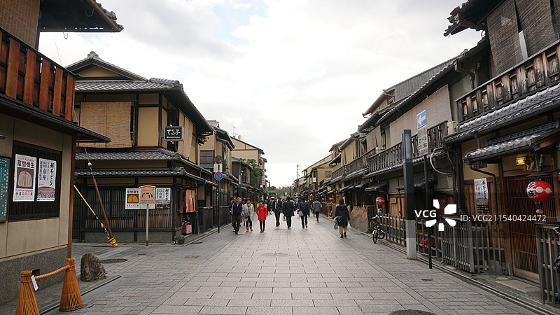 日本京都城市风光 西本愿寺 三年坂图片素材