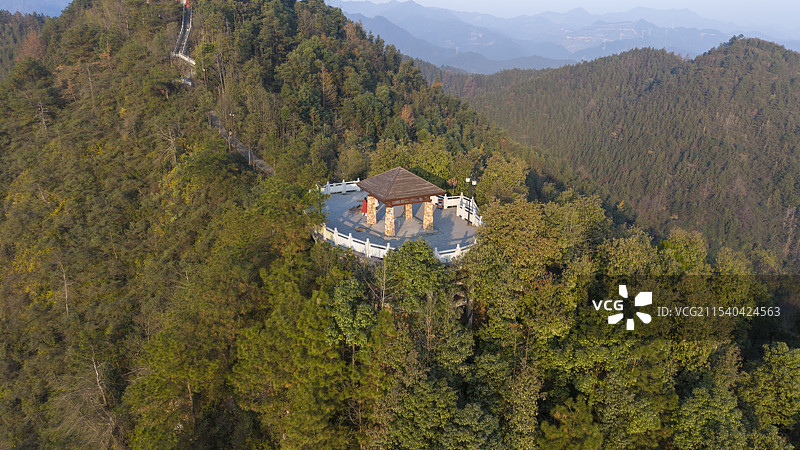 航拍永州蓝山县夔龙山风光图片素材