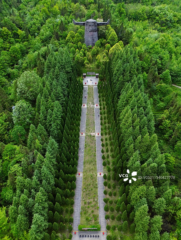 航拍湖北神农架神农祭坛景区图片素材