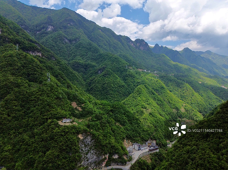 航拍湖北神农架神农祭坛景区图片素材