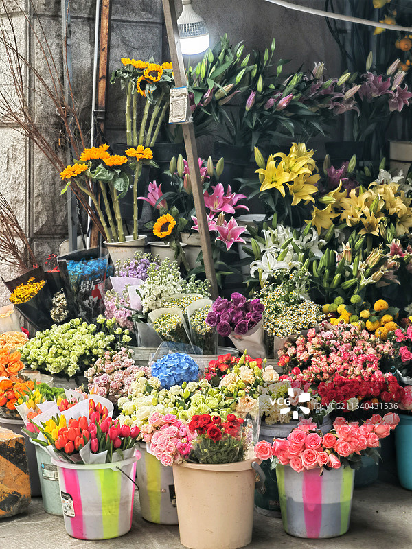成都街头的花店图片素材