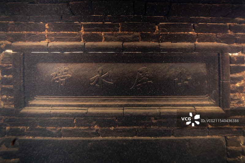 尘封千岛湖水下老建筑图片素材