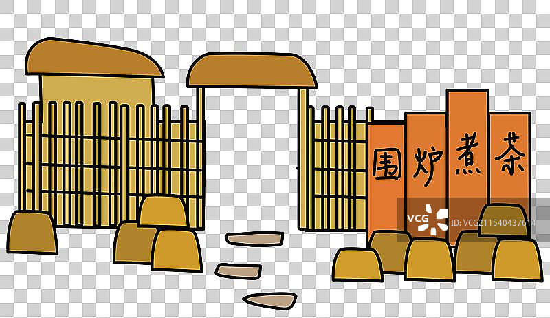 草棚大门图片素材