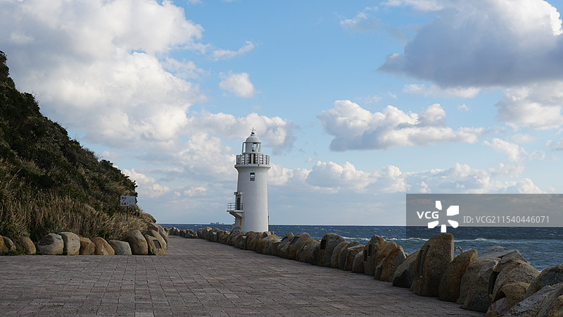 日本爱知县渥美半岛伊良湖岬灯台图片素材