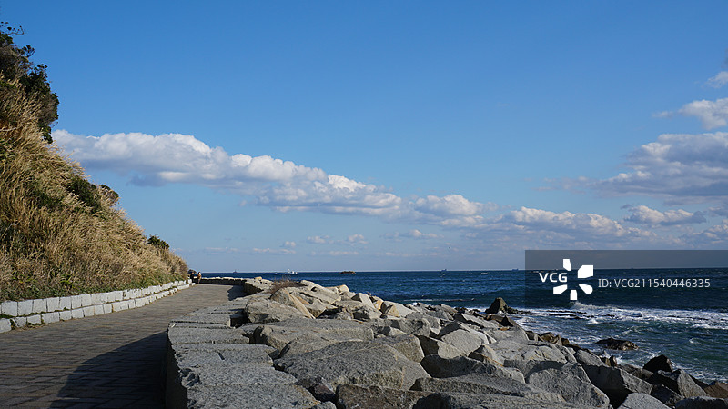 日本爱知县渥美半岛伊良湖岬灯台图片素材