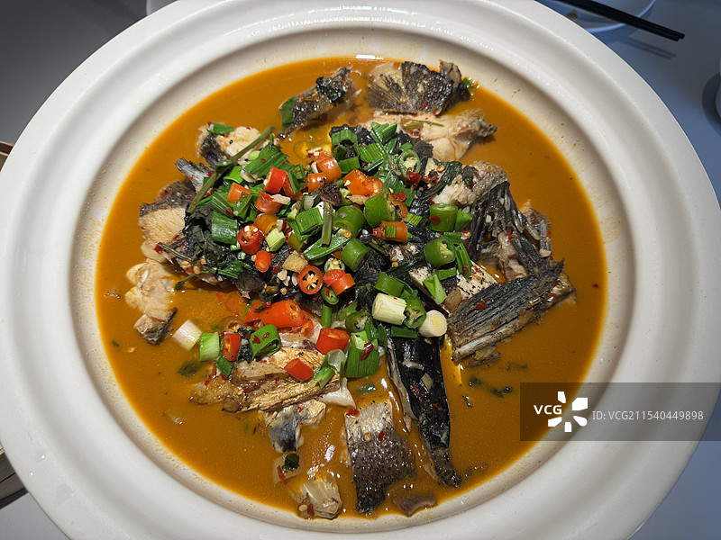 千岛湖鱼头锅图片素材