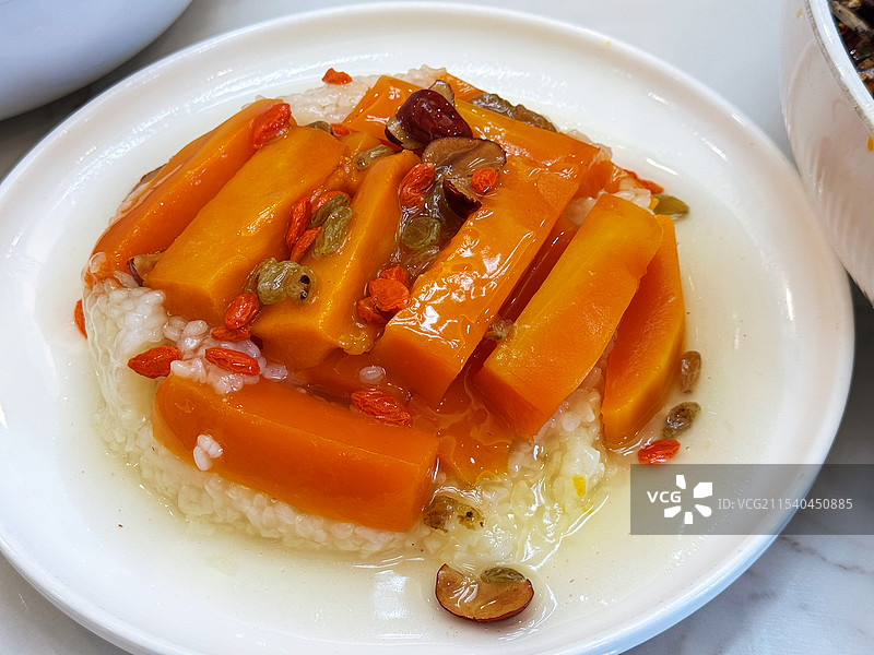 南瓜糯米饭 年糕图片素材