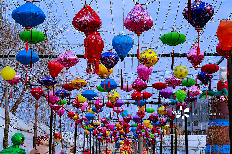 春节 灯笼 庙会图片素材