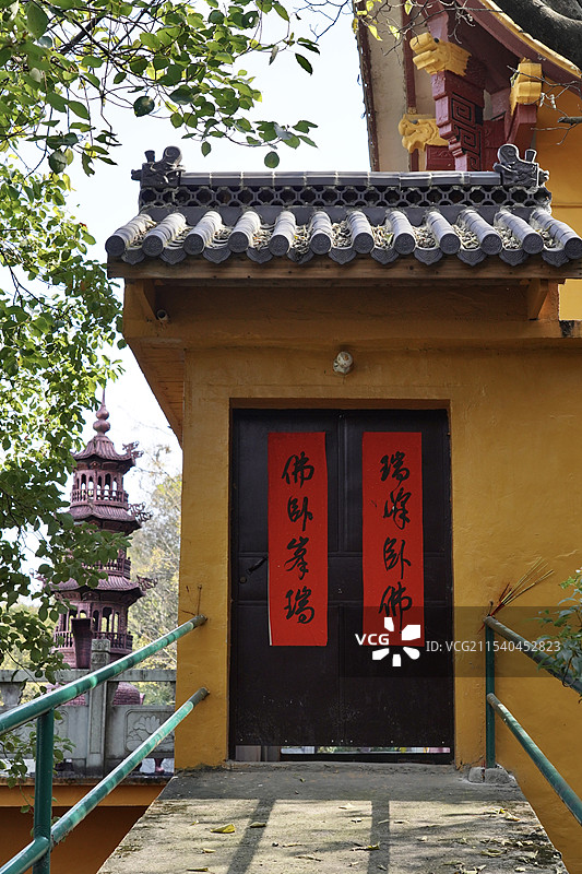 杭州萧山瑞丰禅寺卧佛殿图片素材