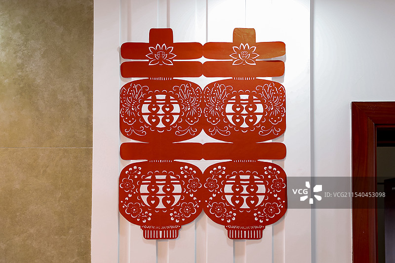 囍字婚礼剪纸民间艺术非遗手艺图片素材