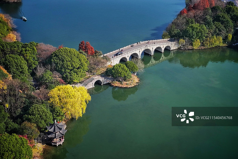 杭州·湘湖跨湖桥图片素材