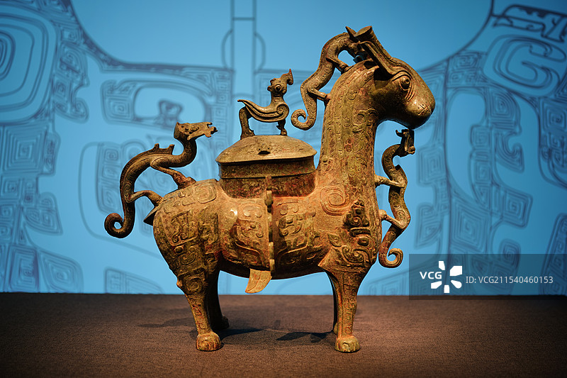 中国考古博物馆青铜牺尊图片素材