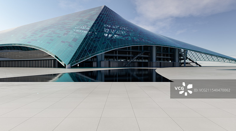玻璃幕墙_钢结构_建筑空间_城市广场图片素材