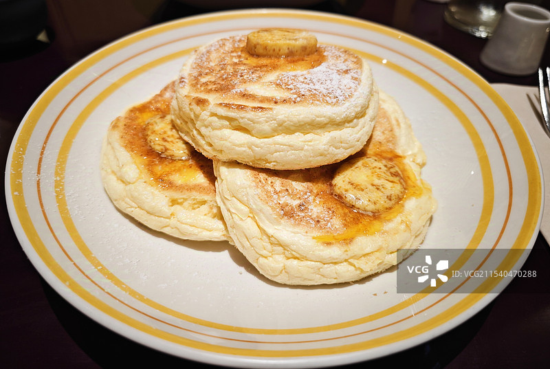 香蕉松饼图片素材