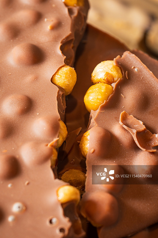 杏仁花生巧克力特写图片素材