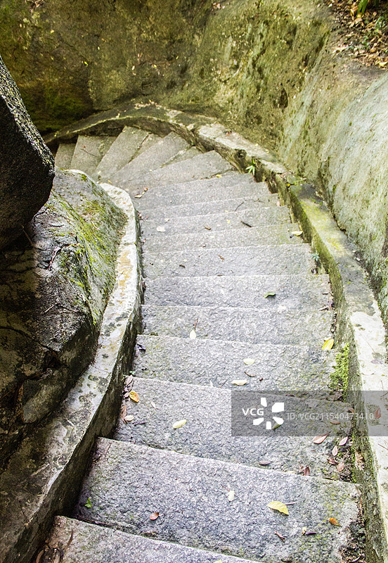 广东汕头礐石风景区山中阶梯图片素材