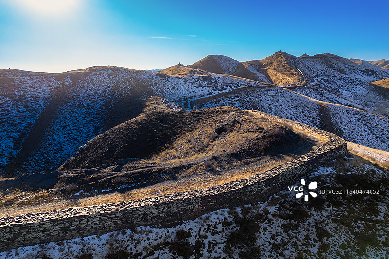 冬季的秦长城图片素材