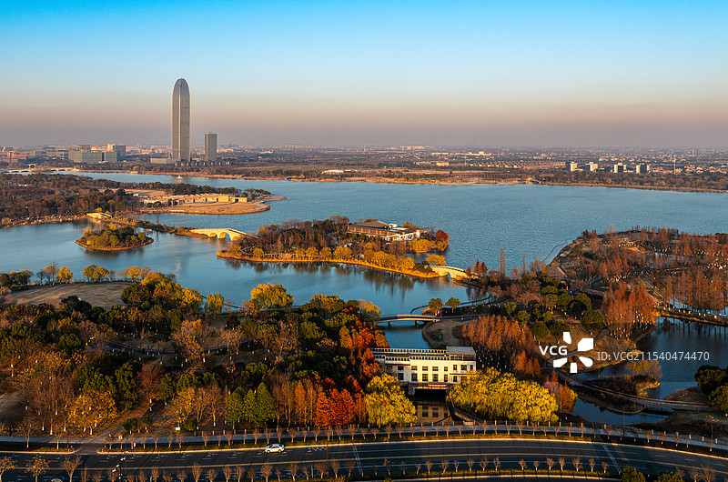 海宁鹃湖秋色图片素材