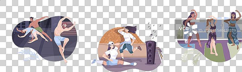 舞者平面构图合集图片素材